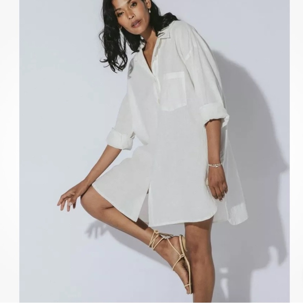 Cleobella Jordyn Shirt Dress Anthropologie Organic Fabric NWTS Retail $178 sz m